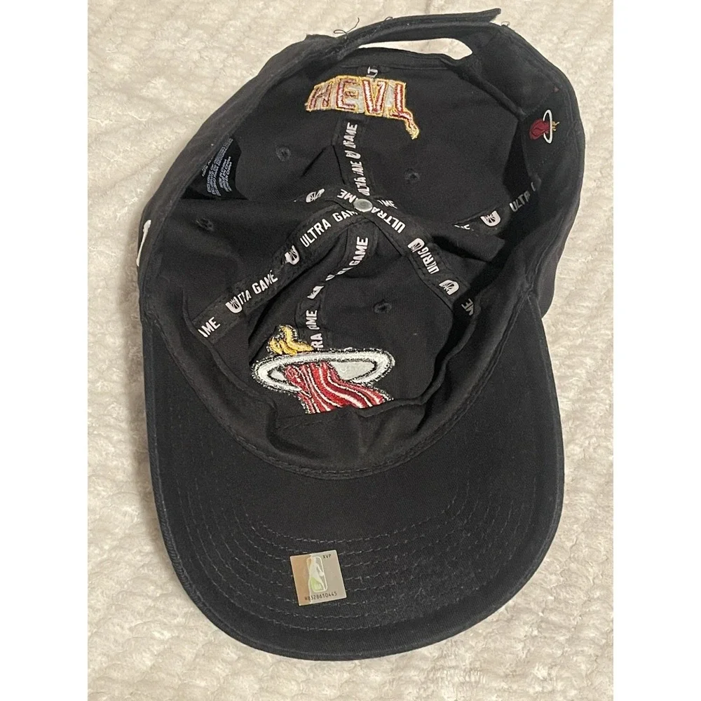 Miami Heat Black NBA Hat One Size Snapback